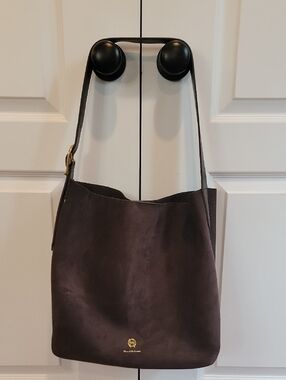 House Of Harlow 1960 Brown Brown Suede Luxe Bucket Bag NWOT!